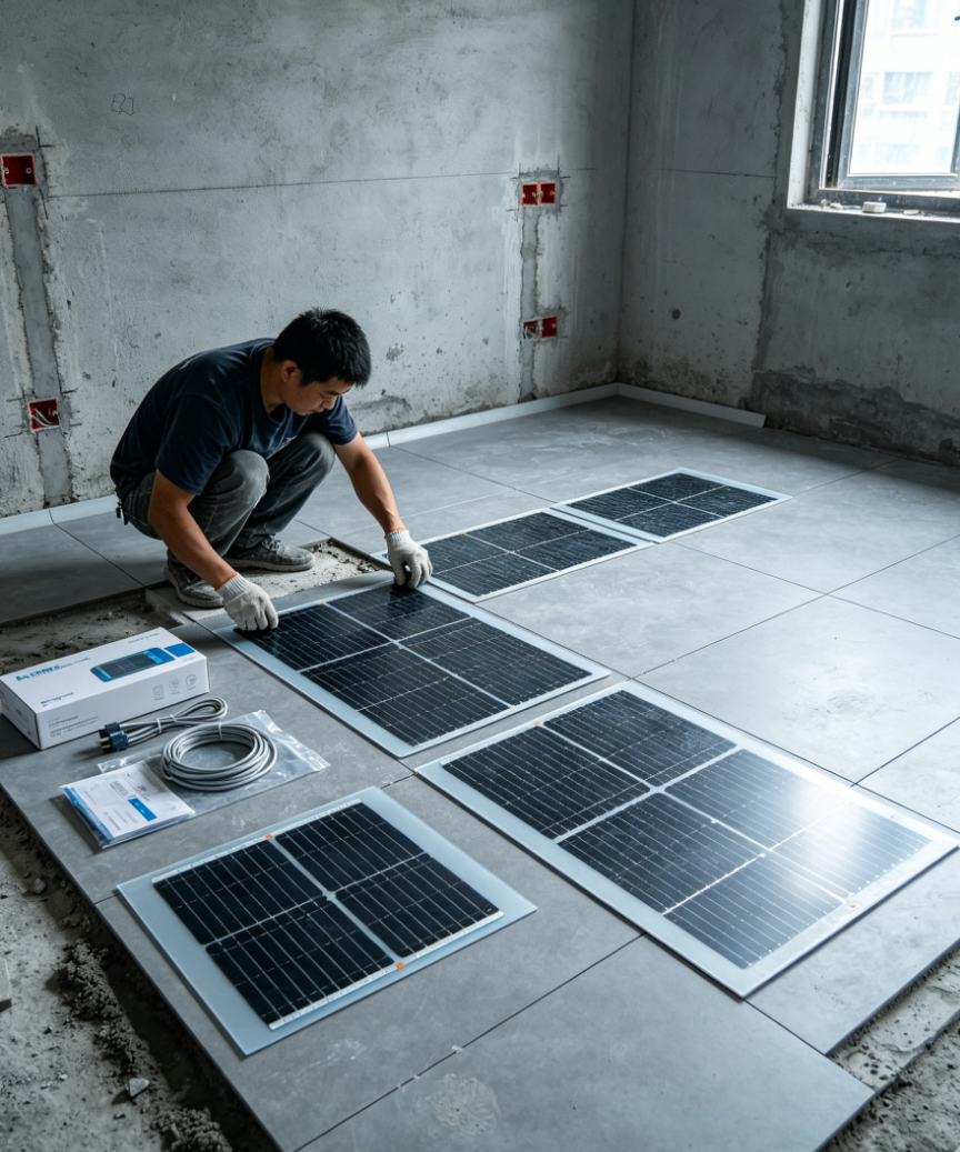 静海县贺哒旧房电采暖改造快装系统